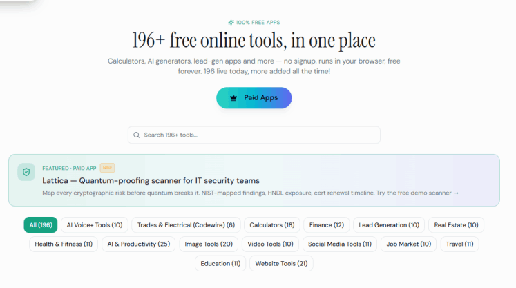 100% FREE 196+ Apps